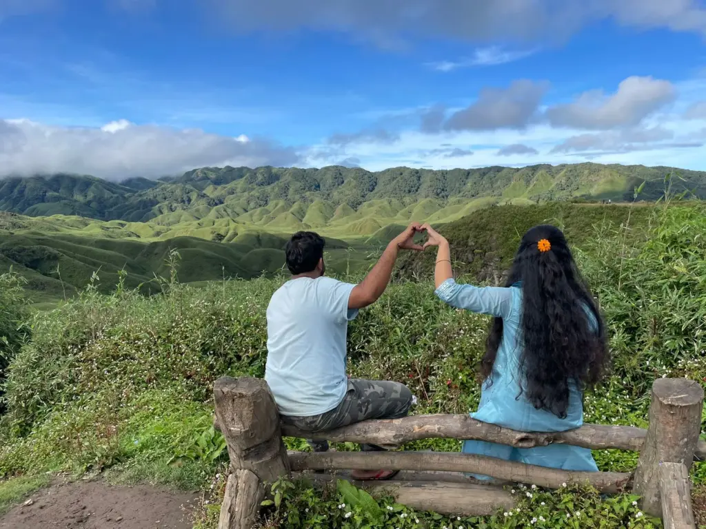 Couple at the Dzukou Valley base camp